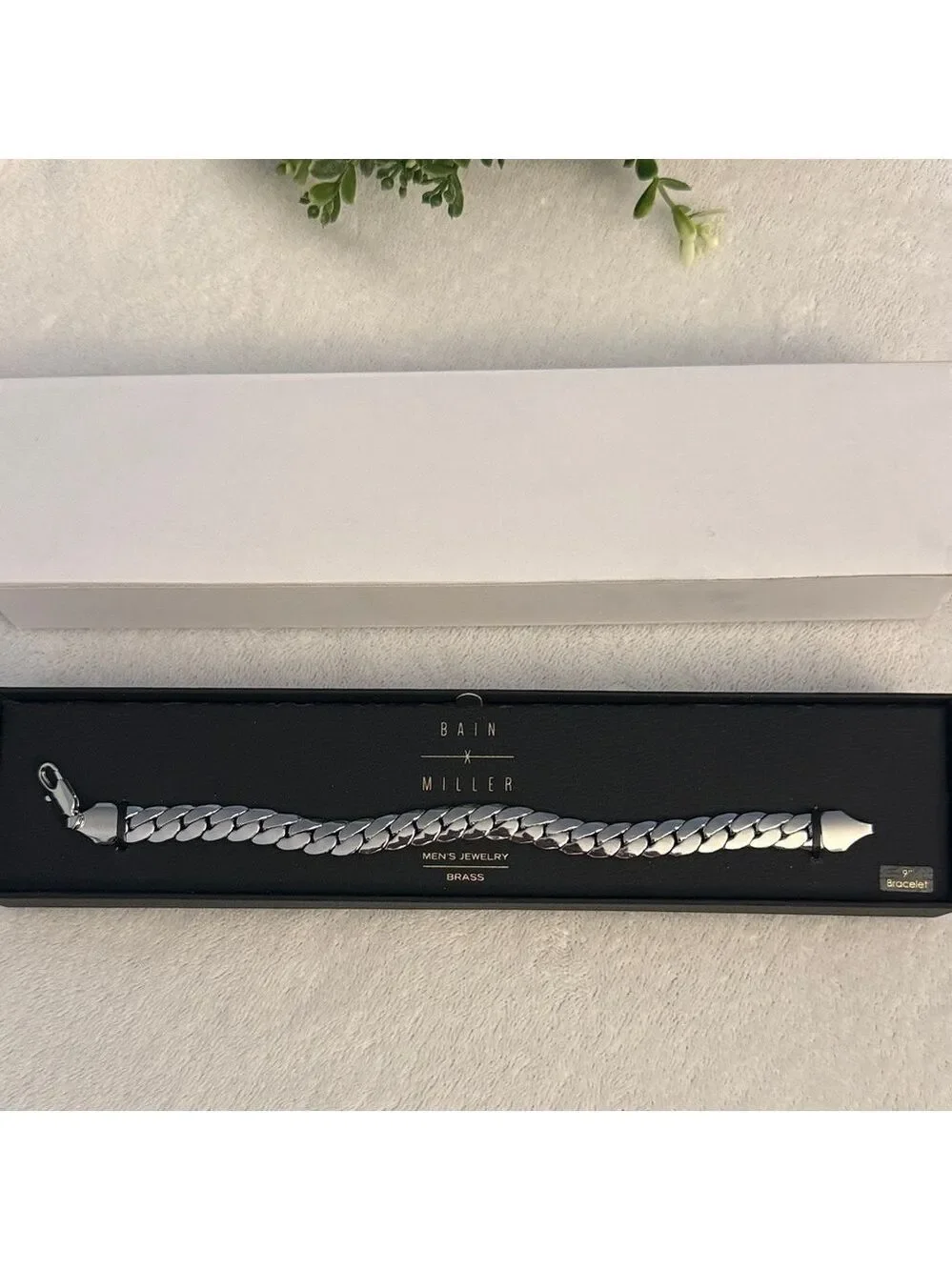 Bain Miller Men's Bracelet 9” Cuban link bracelet for men’s